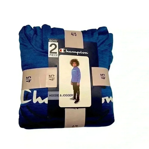 Champion Boy's 2 Piece Hoodie & Jogger Active Set (Blue&Black) - Picture 6 of 7